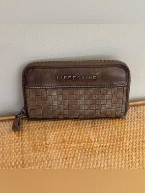 Liebeskind gorgeous olive green leather zip around wallet!  New without tags!